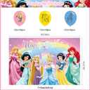 Princess Birthday Party Decoration,Photo Background 5 x 3 FT, 18 Pcs Balloons,Princess Merch Party Backdrop Supplies