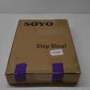 SOYO Mobility One Step Stool, Heavy Duty Indoor Outdoor Non-Slip Small Step Platform Assistive Device for Adult Elderly, Standing Support and Step Riser for Car, Bed, Door, Stair, Bathroom, White-Gray