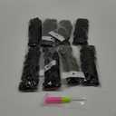 8 Packs Curly Faux Locs Crochet Hair, 14 Inch Goddess Locs Crochet Hair, Hippie Locs Braids Hair Extensions (14Inch, 8Packs, 1B)