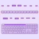 Wireless Keyboard and Mouse Combo - seenda Full Size 2.4G USB Wireless Keyboard Mouse Set, Quiet Cordless Computer Keyboard Mouse for Windows, Laptop, PC - Purple