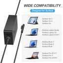 65W Surface Pro Laptop Charger-Microsoft Surface Pro Charger for Windows Surface Laptop 6,5,4,3,2,1,Microsoft Surface Pro10,9,8,7+,7,6,5,4,3,X,Surface Book3,2,1,Surface Go Tablet,Support 44W,36W, 10FT