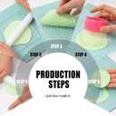 KALAIEN 3 Pack Cookie Embosser Set, Fondant Impression Mats Acrylic Embosser for Fondant Stamps, Texture Sheets for Polymer Clay, Chocolate, Cupcake Topper, Fondant Molds-Style 1