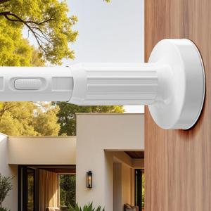 Tension Curtain Rod 41-173In-22Lb Outdoor Extra Long Curtain Rod No Drilling for Window or Bathroom Patio, Adjustable Heavy Duty Shower Curtain Rod, Easy to Install, Never Rust, Non-Slip-White