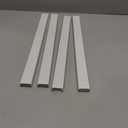 TV Cable Hider - 62.8in PVC Cord Hider Cable Management Wall, Paintable Cord Concealer for Wall Mounted TV, Cables Raceway White Wire Hider, Wall Wire Covers for Cords, 4* L15.7in *W1.2in *H0.59in