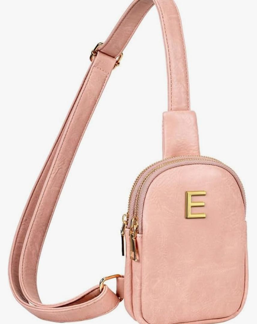 Freesya Birthday Gifts for 5 6 7 8 9 10 11 12 Year Old Girls, Initial Crossbody Bag for Girls, Tween Girls Trendy Stuff, Mini Sling Bag for Travel, Teen Girl Gifts Trendy Stuff, Small Everyday Bags