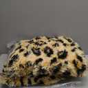 Amearea Fluffy Leopard Rug, Premium Cheetah Print Rugs, Soft Comfy Faux Fur Animal Carpet for Kids Room Bedroom, Living, Shaggy Teen Room Home Decor, Khaki 4x6 Feet