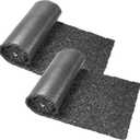 Sekcen Upgraded 2 Pack Rubber Mulch Roll Mat for Landscaping Recycled Rubber Walkway Black Permanent Mulch Pathway Playground 8' x 2'