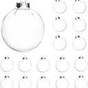 16 pcs Hanging Clear Plastic Fillable Ornaments, 2.36" DIY Christmas Balls Craft Ornaments for Christmas Tree, Halloween and Wedding Birthday Party Decorations, Creative Gifts (60 mm)