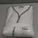 MONICA + ANDY Baby Organic Terry Bathrobe (2-3T, White + Grey)
