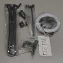 Overhead Camera Mount with Ring Light, Flexible Articulating Phone Arm Stand Compatible with iPhone, Logitech Webcam, Desk Tripod for YouTube Live Stream Cooking Nail Video Recording (Black)