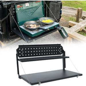 Tailgate Table and Molle Panel Fit for 2021 2022 2023 2024 2025 Ford Bronco 2/4 Door Foldable Double-Layer Cargo Shelf, 24 inches x 0.8 inches x 15 inches