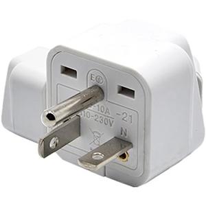 Tekit White NEMA 6-20P Universal Plug Adapter 110-250V 15A,Universal World to North American US NEMA 6-20P Electrical Plug Adapter Converter