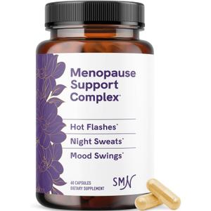 Menopause Supplements for Women Hot Flashes & Night Sweats | Hormone Balance, Menopause Relief for Women & Perimenopause Support | with Black Cohosh, DIM & Red Clover | 60 Ct (2 Month Supply)