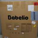 Babelio Baby Gate with Adjustable Cat Door,29-43" Auto Close Durable Pet door for Stairs,Doorways and House,Pressure Mounted,Easy Install,Effortless Walk Thru,White