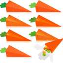 LaVenty Easter Gift Bag Bunny Carrot Gift Bag Party Favor Bags Handle Tissue Paper for Easter Party Birthday Baby Shower Supplies