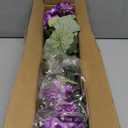 Artificial Geranium Fake Flowers for Outdoors Decoration, 6 Bundles Silk Geraniums Flower UV Resistant Look Real Faux Plants for Outside Planter Front Door Garden Patio Balcony Yard Home, Purple