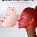 SDKWDH Red Light Mask for Face, 7-1 Colors Facial Care Mask, 850nm Infrared & Red Light Masks, Ergonomic Design for Home & Travel, Pink
