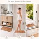 StrongTek Teak Bath Mat, Roll-Up, 30.5 x 19 in, Pre-Oiled, Non-Slip Pads, 30.7" x 18.9"