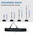 Backdrop Stand, 8x10ft Metal Base Photo Studio Support System, Adjustable Backdrop Frame for Photography, Streaming, Wedding, Projector Screen, Tool Free Setup & Portable Carry Bag