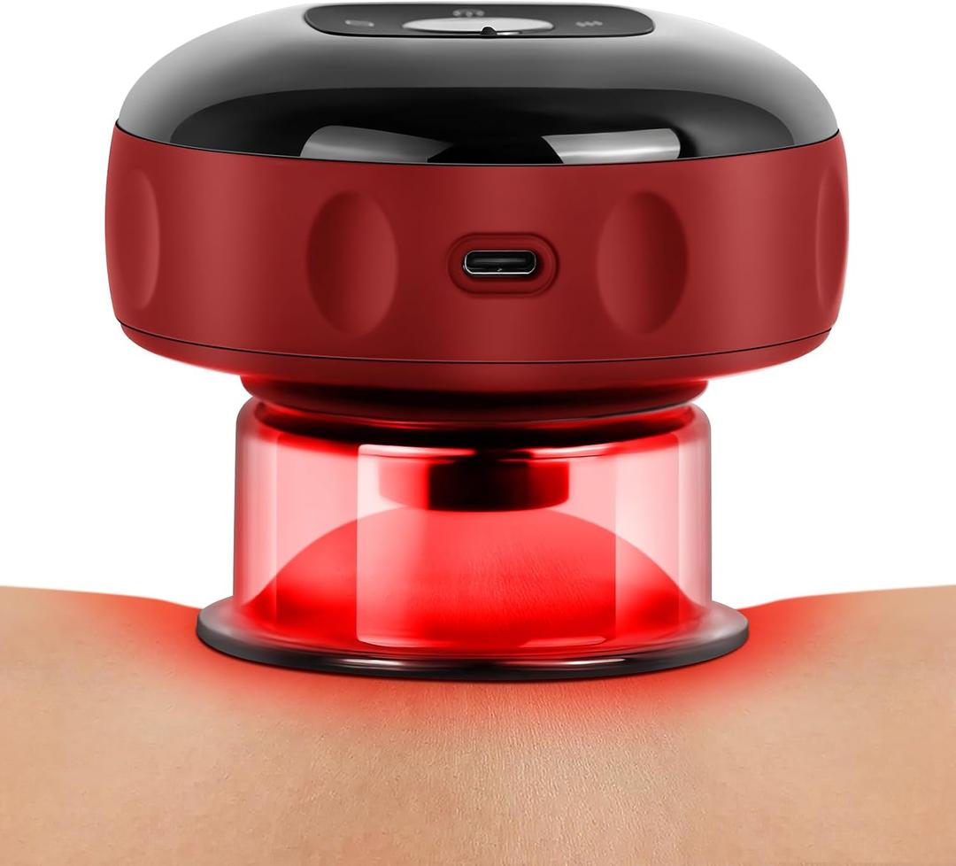 DANGSHAN Smart Cupping Therapy Massager | 4-in-1 Red Light Pain Relief Therapy | Electric Cupping Kit for Massage | Powerful Meridian for Back Muscle Soreness Relief Pain Tools