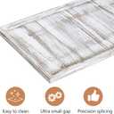 Gurfuy Extra Large Long Rectangle Ottoman Table Tray 40"x20" - Rustic Wooden Serving Tray for Farmhouse Decorative Oversized Coffee Table Trays Living Room Kitchen Counter Breakfast White