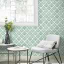 HeloHo Green Peel and Stick Wallpaper Floral Contact Paper Modern Self Adhesive Removable Boho Decorative Wallpaper for Cabinet Living Room Bathroom Decor Vinyl 17.3" X 118"