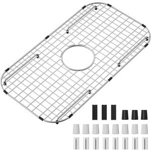 Sink Bottom Grid 27-1/2" x 14-1/4", Centered Drain with Corner Radius 3-1/2",Sink Rack for Bottom of Sink Grid Accessoriesfor Single Bowl Sinks