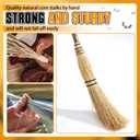 Seenelling 1 Pcs 52 Inch Halloween Witch Broom Natural Corn Broomstick