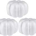 3pcs Foam Pumpkins Artificial Pumpkin Realistic Fake Pumpkin for Halloween Thanksgiving Fall Harvest Party Supplies Favors - 13X13X8CM
