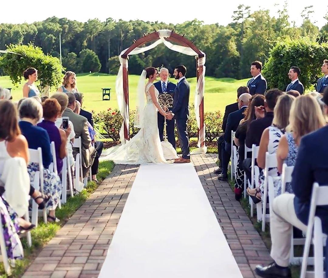 Extra Thick White Carpet Runner for Party, 33 Feet White Aisle Runner for Wedding Ceremony, Non-Slip Aisle Indoor Outdoor Wedding Decorations (3'3" x 32'10" (Rectangular))