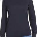Tommy Hilfiger Womens Cotton Lightweight Turtleneck Sweater (Large, Sky Captain)
