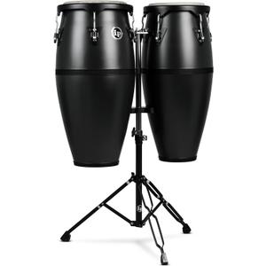 LP Conga Drum Set with Stand, Onyx, 10-inch and 11-inch (LP646D-OX)
