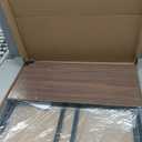 Alawooder Folding Desk - 31.5" Wood Top Foldable Desk for Small Spaces | No Assembly Required Compact Desk for Home Office, Writing, and Study (Brown)