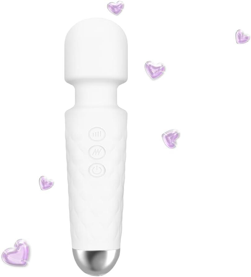 Upgraded Back Muscle Massager - Multiple Speeds and Modes Powerful and Portable Mini Massager to Relieve Aches and Pains (White)