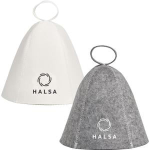 Halsa Sauna Hat 2 Pack Felt Sauna Hats for Men & Women, Heat Protection Caps for Sauna, Steam Room & Banya, Soft Durable Comfortable Headwear for Hot Room & Sweat Sessions Multi Color (Black, M)