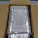 100 Pack - Aluminum Pans with Lids -1LB(5"4"),Foil Pans - to Go Food Containers,Recyclable Aluminum Foil with Strong Seal for Cooking, Baking,Meal Prep,Take Out,Freeze