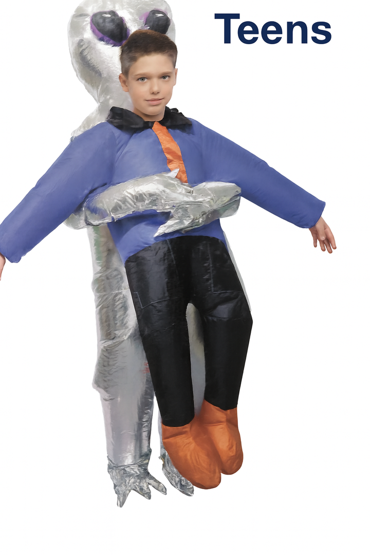 XYJKIDSES Inflatable Alien Costume for Kids/Teens, Kid Blow Up Costumes for Halloween Cosplay