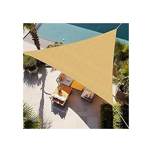Shade&Beyond Triangle Sun Shade Sail 12'X12'X12' Permeable Canopy Light Grey for Patio Garden Yard Deck Pergola