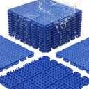 jxgzyy 20 PCS Basketball Court Tiles, 5/8 Inch Thick Portable Sport Outdoor Floor Tiles, Non Slip PP Interlocking Drainage Mat for Tennis Court Drain Pool Patio Porch, 13.38" x 13.38"