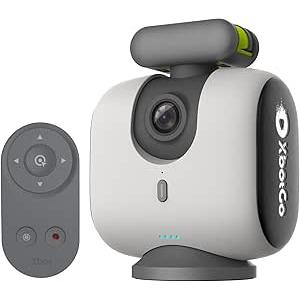 XbotGo Chameleon AI Auto Sports Action Camera - 4K 60FPS Soccer Camera and Basketball Tracking Camera for Team Sports, Live Streaming, No Subscription, Works with iOS & Android (Beige), Remote Control Not Included