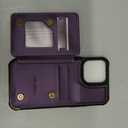 Vinich for iPhone 13 Pro Max Wallet Case with Card Holder, RFID Blocking Credit Slots Kickstand Shockproof Phone Cover Fit for iPhone 13 Pro Max 6.7" Purple