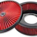 IMOOA
14" x 4" Round Air Cleaner with Red Washable Element & Black Trim For Chevy Ford Mopar