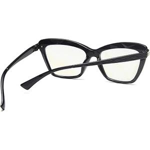 Anti Blue Light Glasses Blocking Filter Reduces Eyewear Strain Clear Gaming Computer Glasses Men Improve Comfort (Black, +1.0)