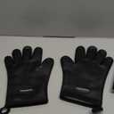 KITCHEN PERFECTION Silicone Smoker Oven Gloves -Extreme Heat Resistant BBQ Gloves -Handle Hot Food Right on Your Smoker Grill Fryer Pit|Waterproof Oven Mitts Grill Gloves |Superior Value Set+3 Bonuses (One Size Fits Most, Black)