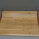 Queensell Bamboo Bathroom Accessories Area Rug & Mat Light Brown, 17" x 24" Runner