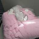 Wajade Kids Pink Unicorn Comforter Set Bed in A Bag Full Size 7 Piece Cute Unicorn Rainbow Clouds Bedding Set for Girls (1 Comforter, 1 Flat Sheet, 1 Fitted Sheet, 2 Pillowcase and 2 Pillow Sham)