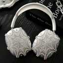 Case Cover for AirPods Max, Ear Cups Case Anti-Scratch, Cover Ultra Protective Shinning Glitter Decoraion for Apple AirPods Max (2024/2020) (Spider Web)