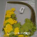 UiiziC Artificial Leaves Stem leaf Branches 8 pcs Fake Plastic Plants for Vase Stuffing Flower Arrangement Garland Wedding Bouquets Home Centerpieces Decorations (Lime Yellow)