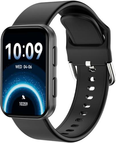 MorePro Health Fitness Tracker with Blood oxy-gen Monitor and 24/7 Heart Rate and Blood Pressure, Sleep Monitor, 120+ Sport Modes Waterproof Fitness Watch for Women Men Android iOS, Black