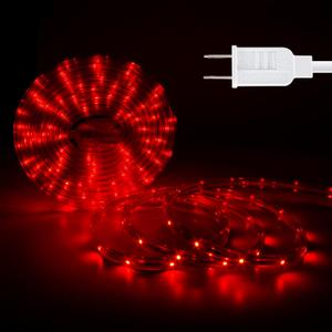 LED Rope Lights, 33Feet Red Flat Flexible Strip Light, Plug in Novelty Lighting, Connectable and Waterproof for Home Christmas Holiday Garden Patio Party Decoration